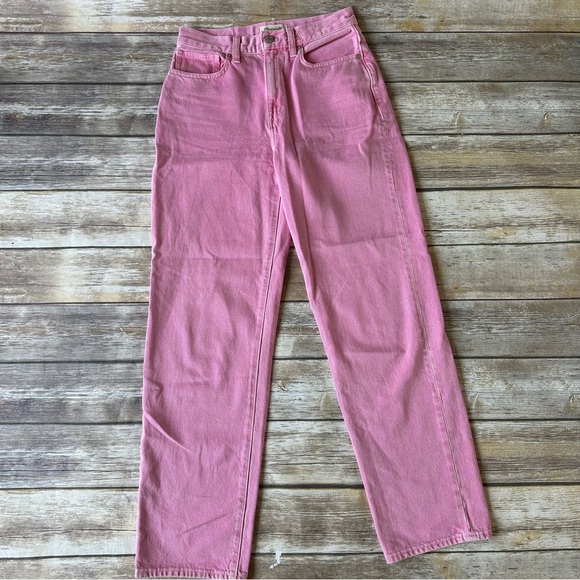 New NWOT Madewell Baggy Straight Jeans Retro Pink Sz 25 - Picture 6 of 10
